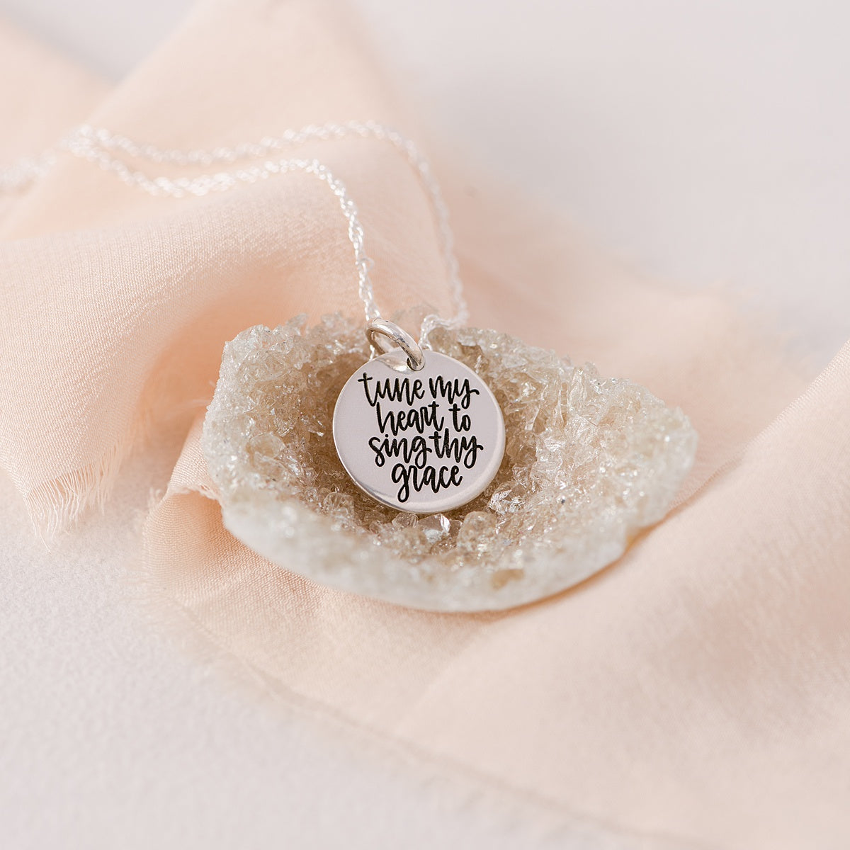 Sterling Silver Tune My Heart Pendant Necklace | Come Thou Fount
