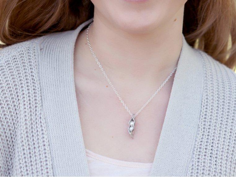 Sweet Peas in a Pod Freshwater Pearl Charm Necklace | The Vintage Pearl