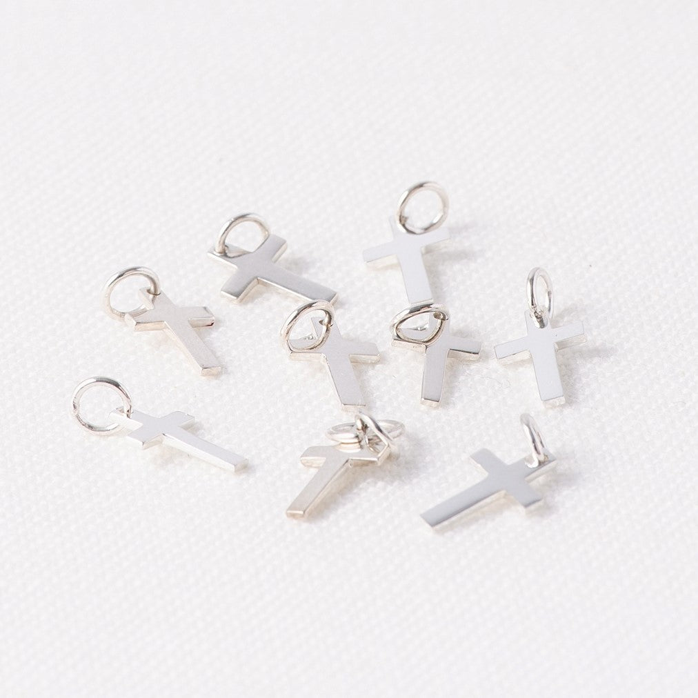 Sterling Silver Tiny Cross Charms
