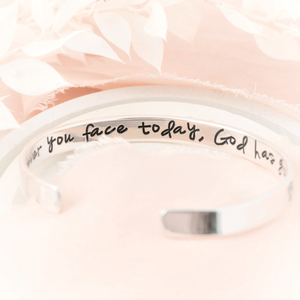 Be Still and Know that I am God Sterling Silver Engraved Cuff Bracelet | Psalm 46:10