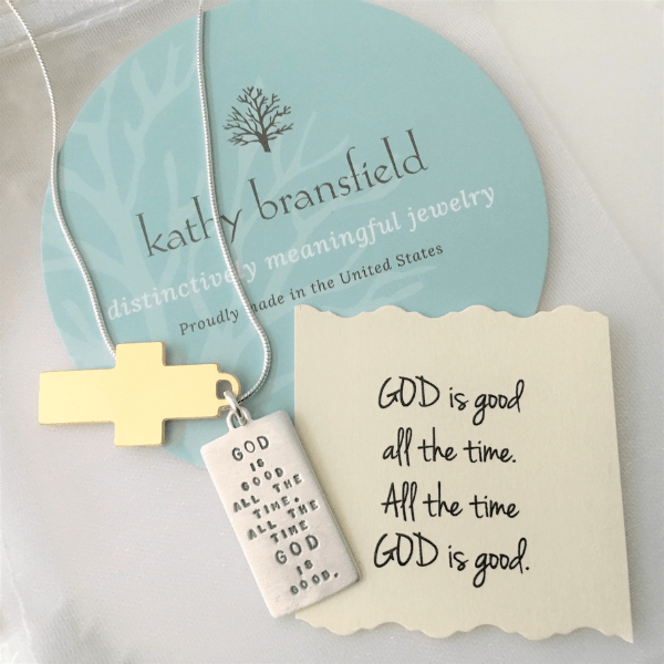 God is Good all the Time Sterling Silver Necklace | Kathy Bransfield
