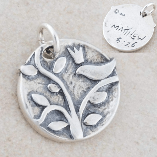 Sterling Silver Birds of the Air Pendant Necklace | Matthew 6:26