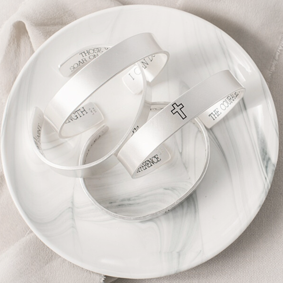 Men's Sterling Silver Custom Engraved Heavy Cuff Bracelet | 1/2" Wide