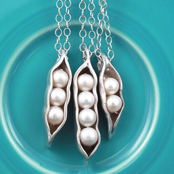 Sweet Peas in a Pod Freshwater Pearl Charm Necklace | The Vintage Pearl