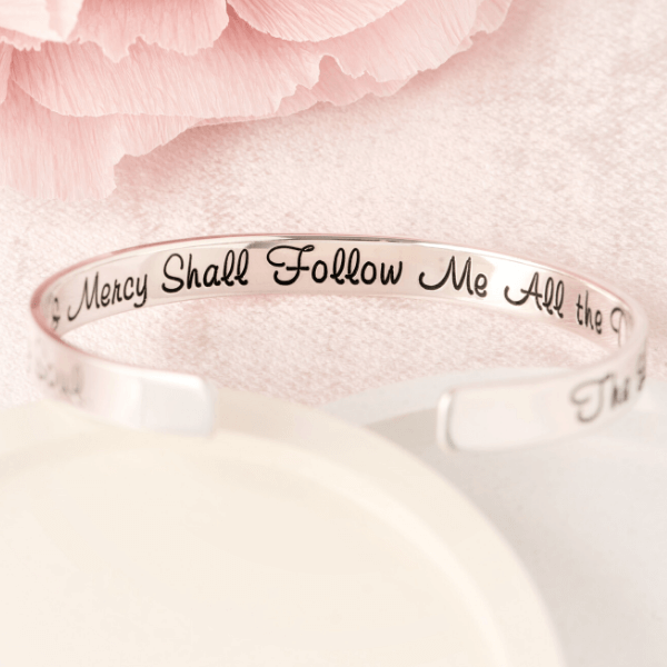 The Lord is My Shepherd Psalm 23 Sterling Silver Engraved Cuff Bracelet