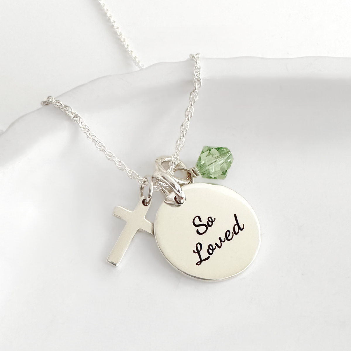 Sterling Silver Inspirational Charm Necklaces | Custom Engraving Available